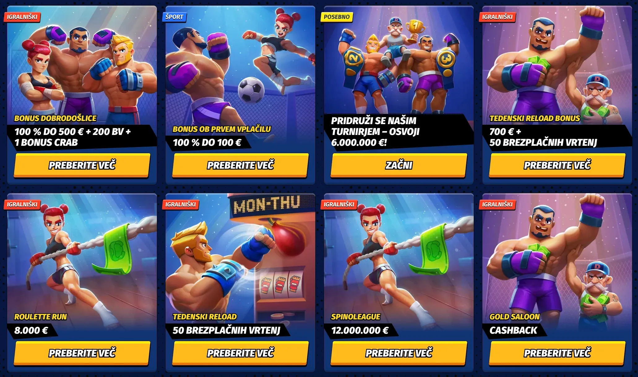 Promocije v igralnici Bigclash