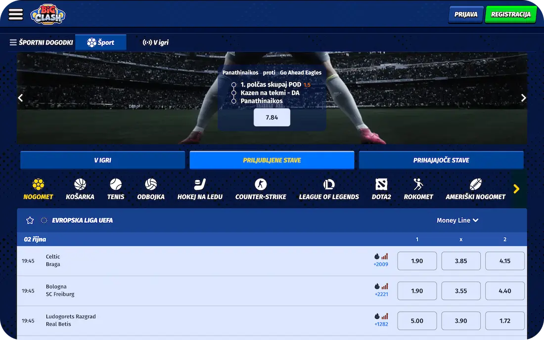 BigClash Casino Šport